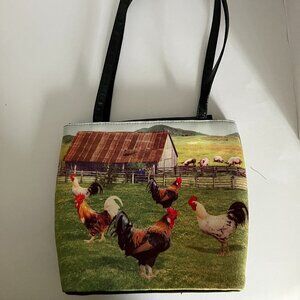 Shoulder Bags for Women Farm Chicken Rooster Hobo Tote Handbag.